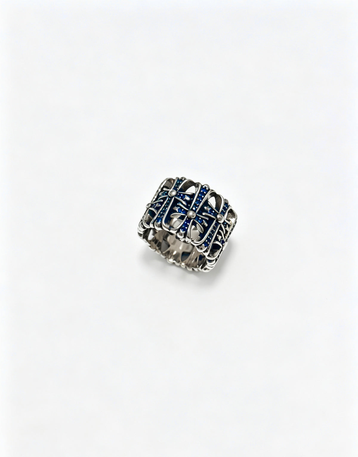 Cross Statement Ring in Metal-Tone – Design 04 front product view