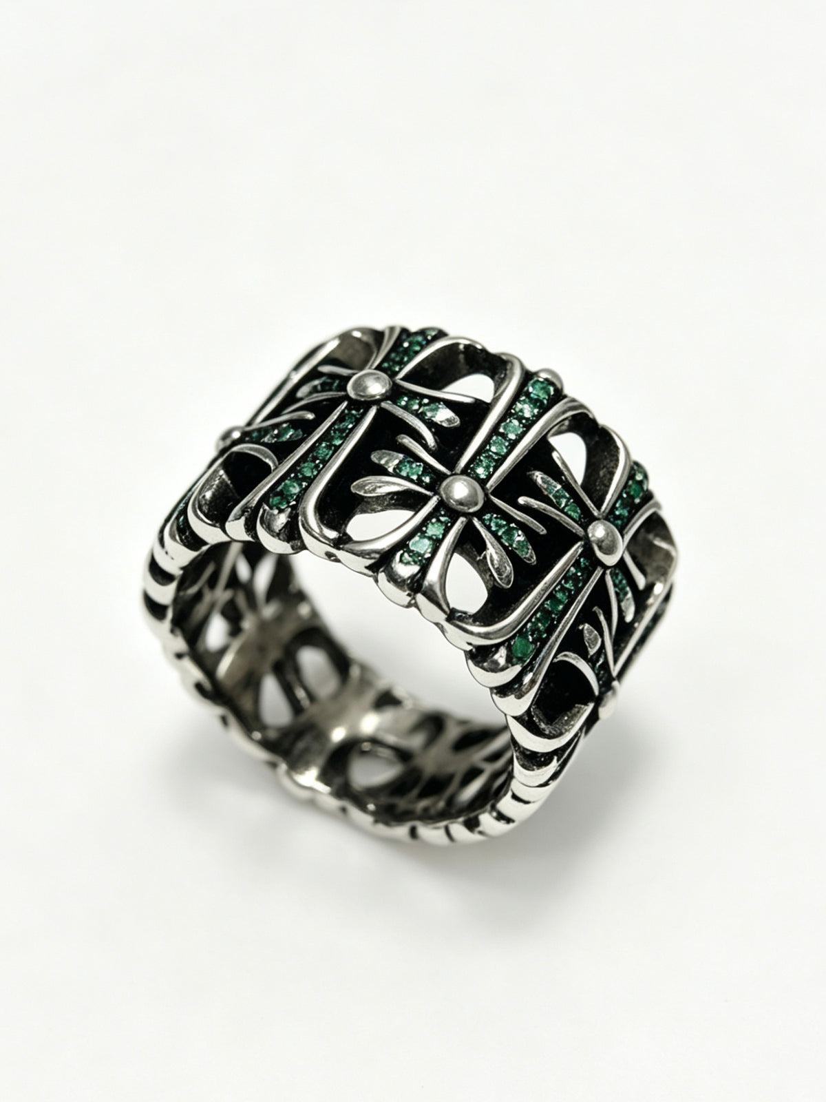 Cross Statement Ring in Metal-Tone – Design 03 side detail