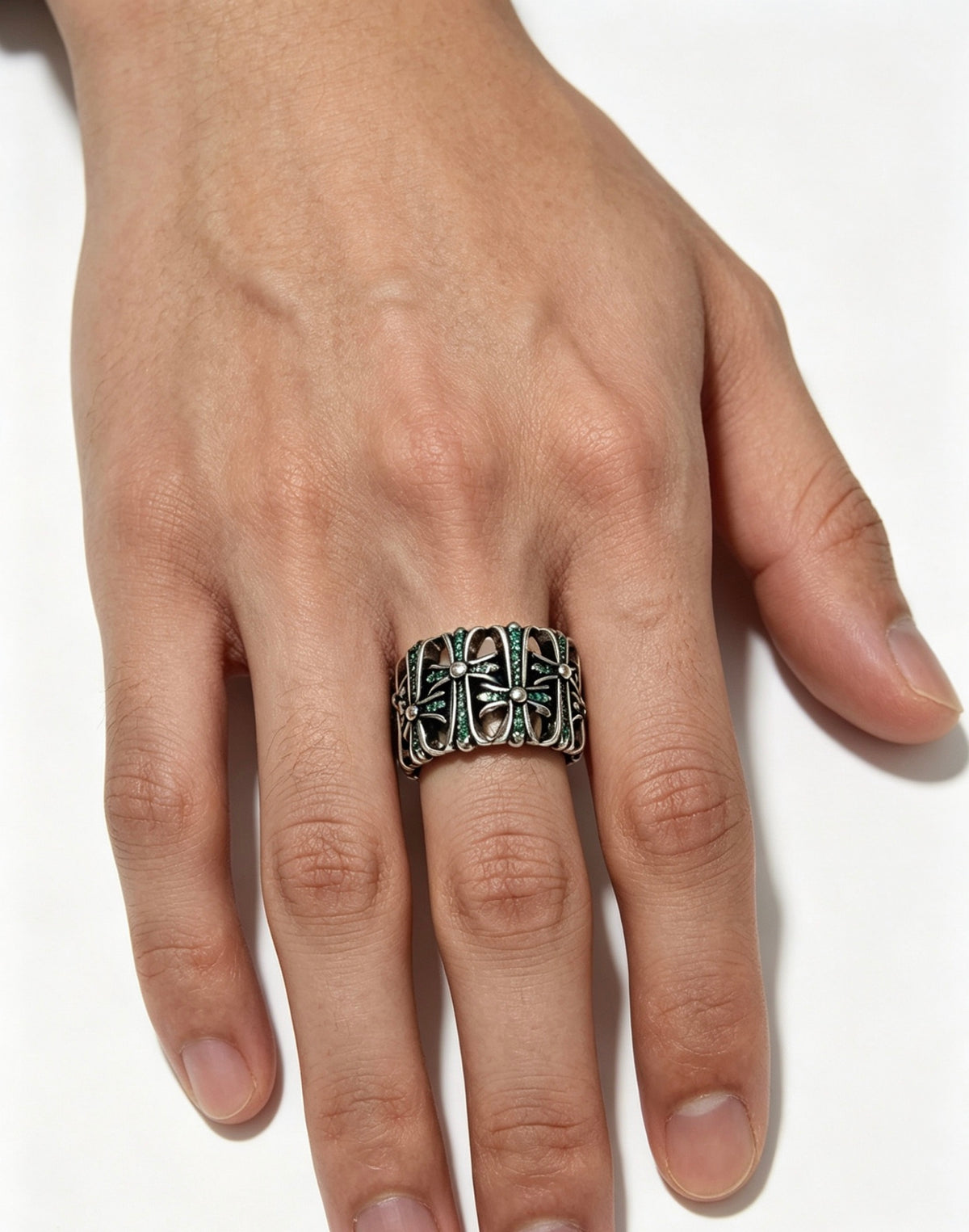 Cross Statement Ring in Metal-Tone – Design 03 main product view