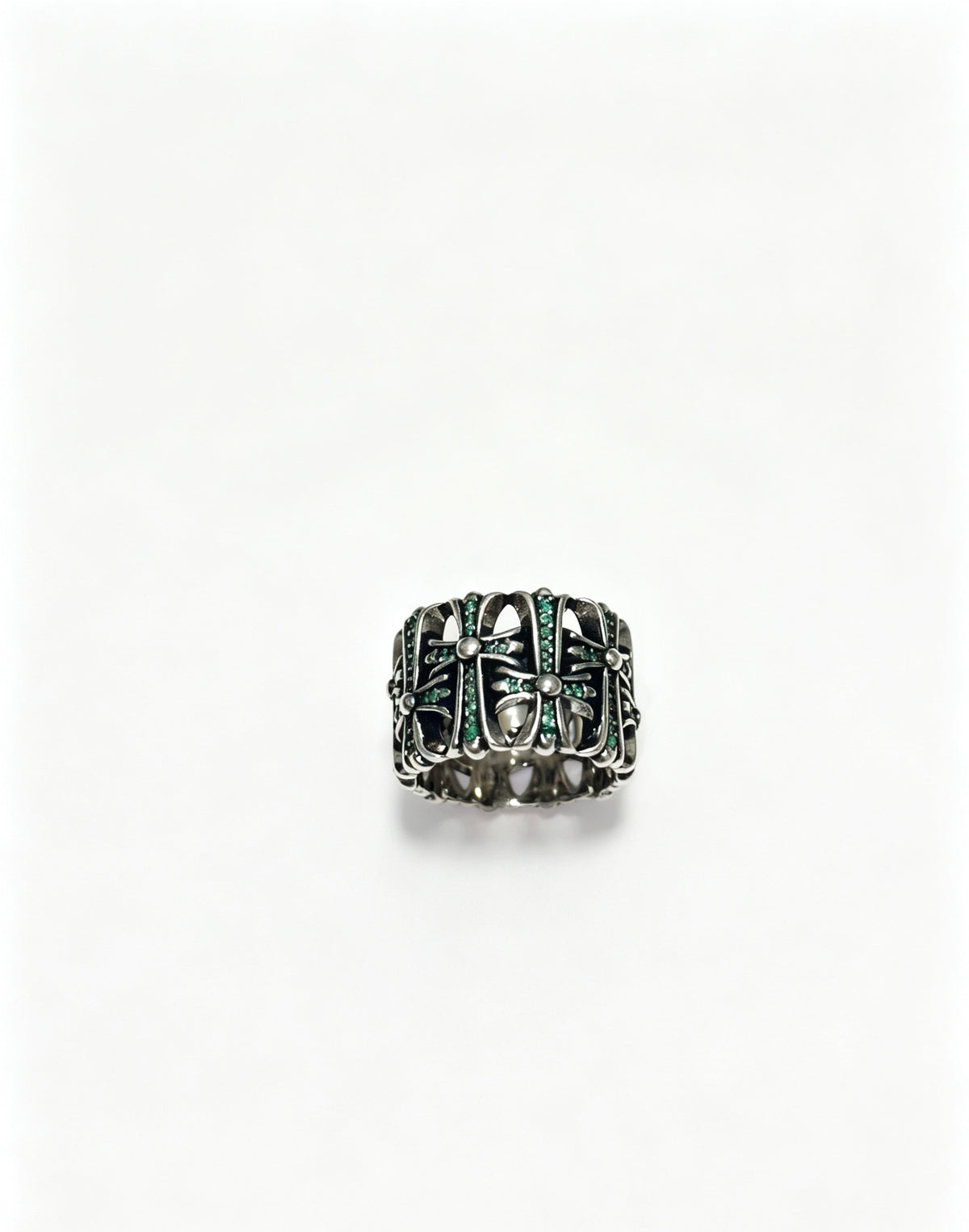 Cross Statement Ring in Metal-Tone – Design 03 front product view