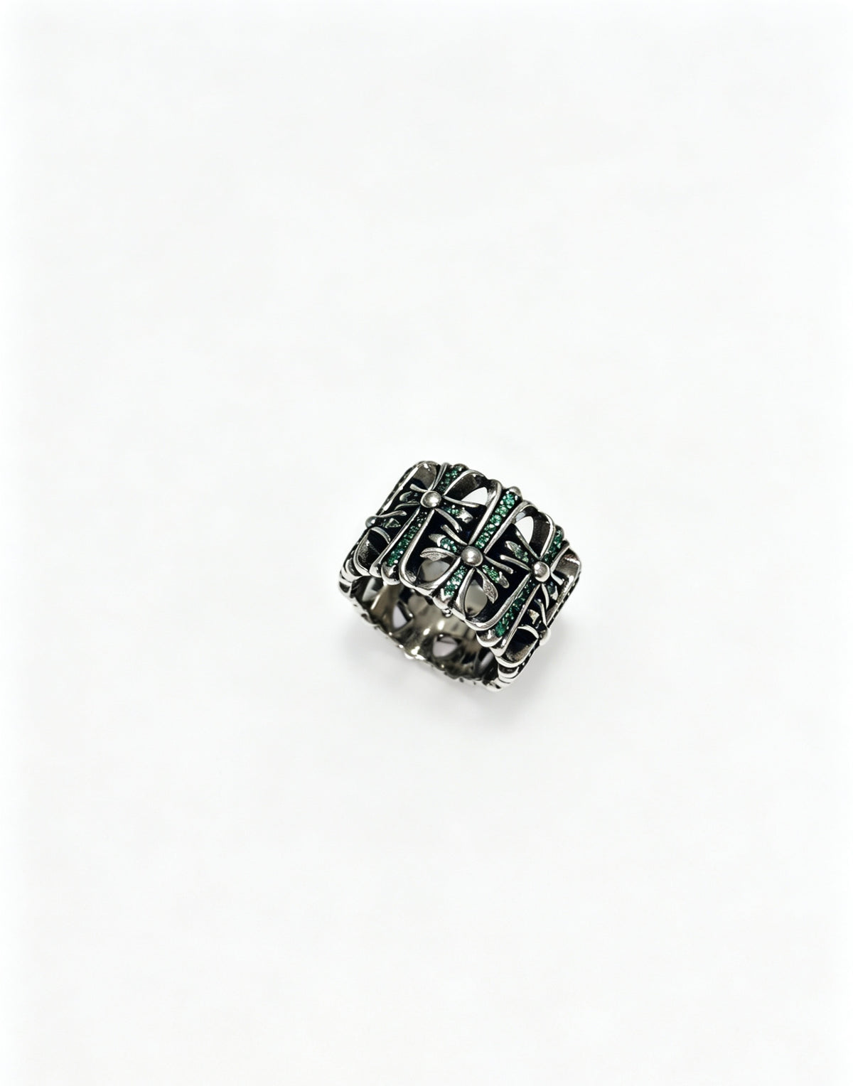 Cross Statement Ring in Metal-Tone – Design 03 detail view