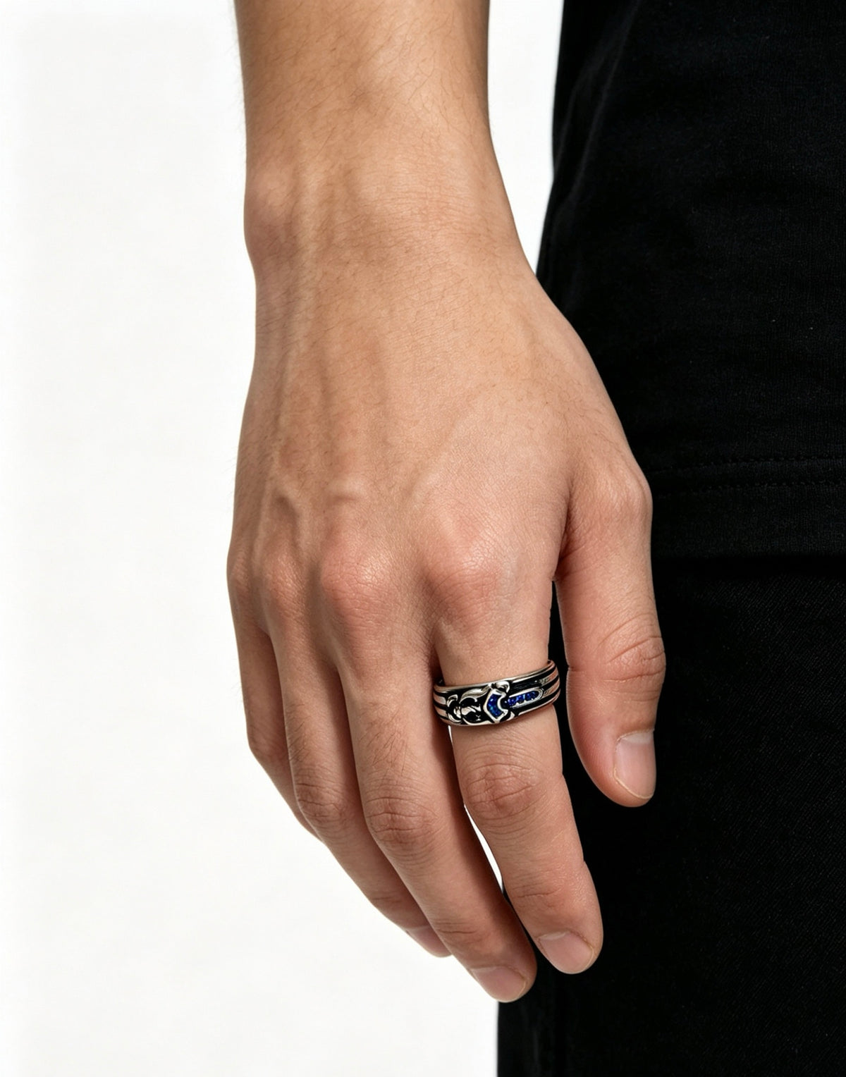 Cross Statement Ring in Metal-Tone – Design 02 front product view