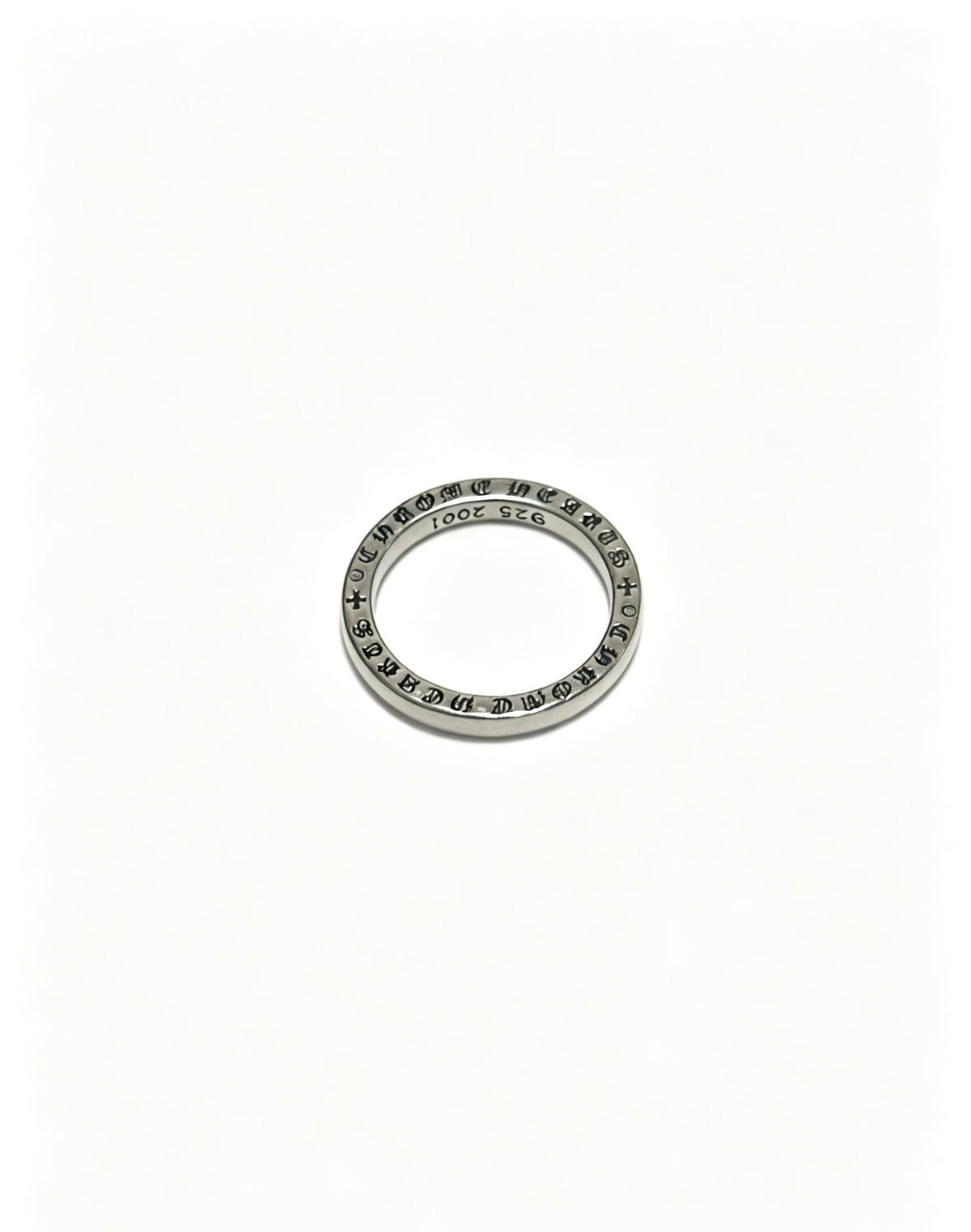 Signature Emblem Statement Ring in Polished Metal-Tone – Design 001 detail view