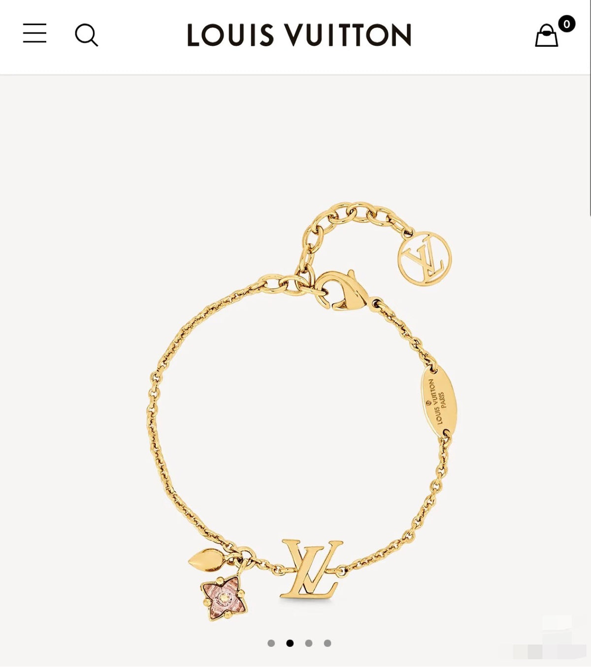 Letter Emblem Bracelet in Polished Metal-Tone – Design 003 main product view