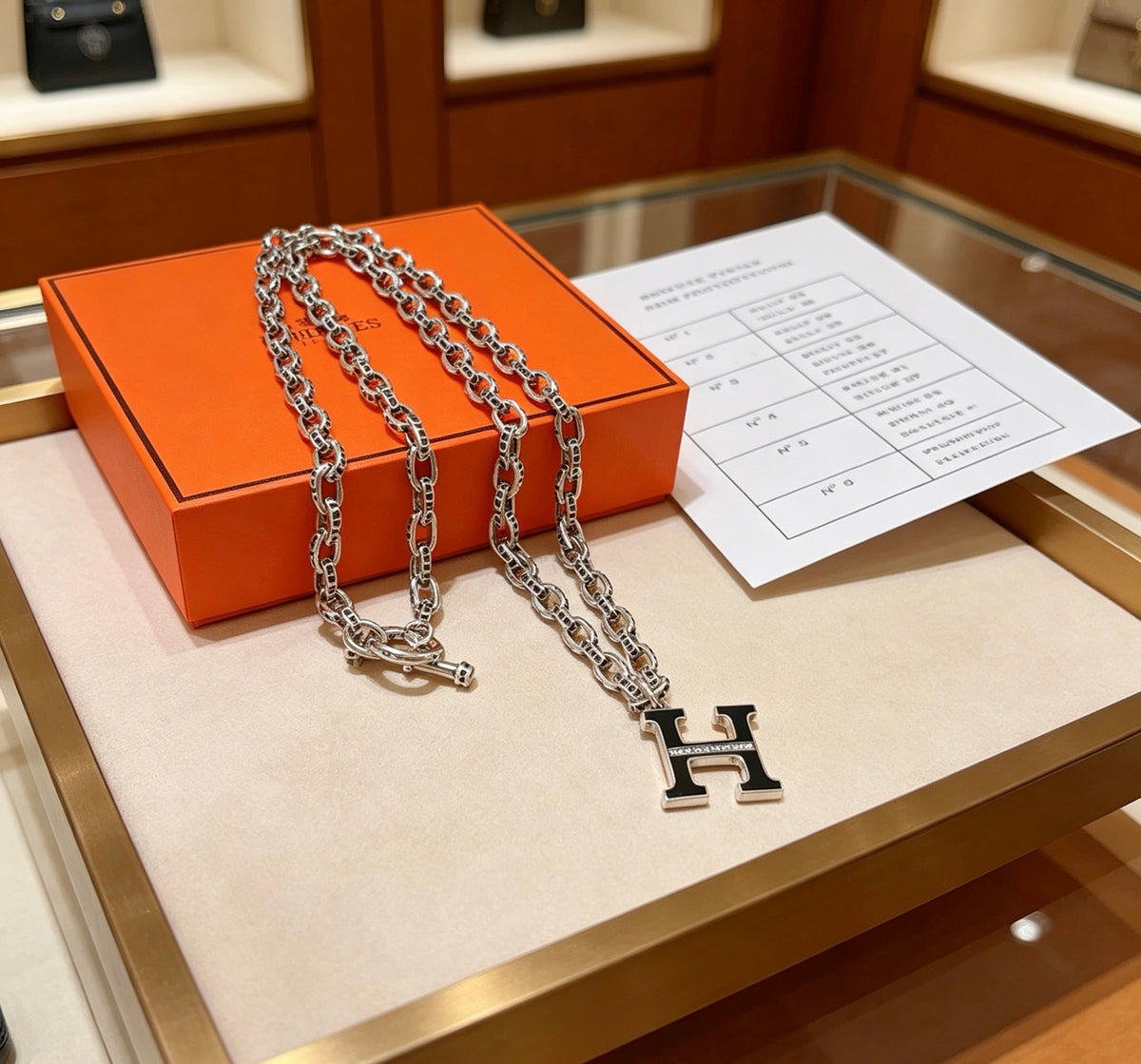 Toggle Pendant Necklace in Polished Metal-Tone – Toggle Detail – Design 006 styled product view
