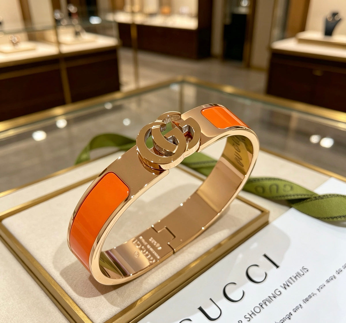 Double-G Emblem Bangle in Gold-Tone – Design 003 main product view