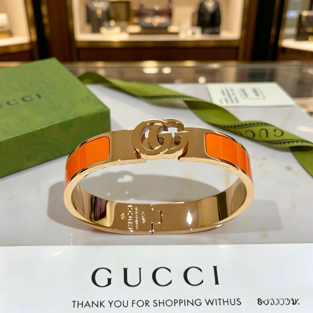 Double-G Emblem Bangle in Gold-Tone – Design 003 main product view