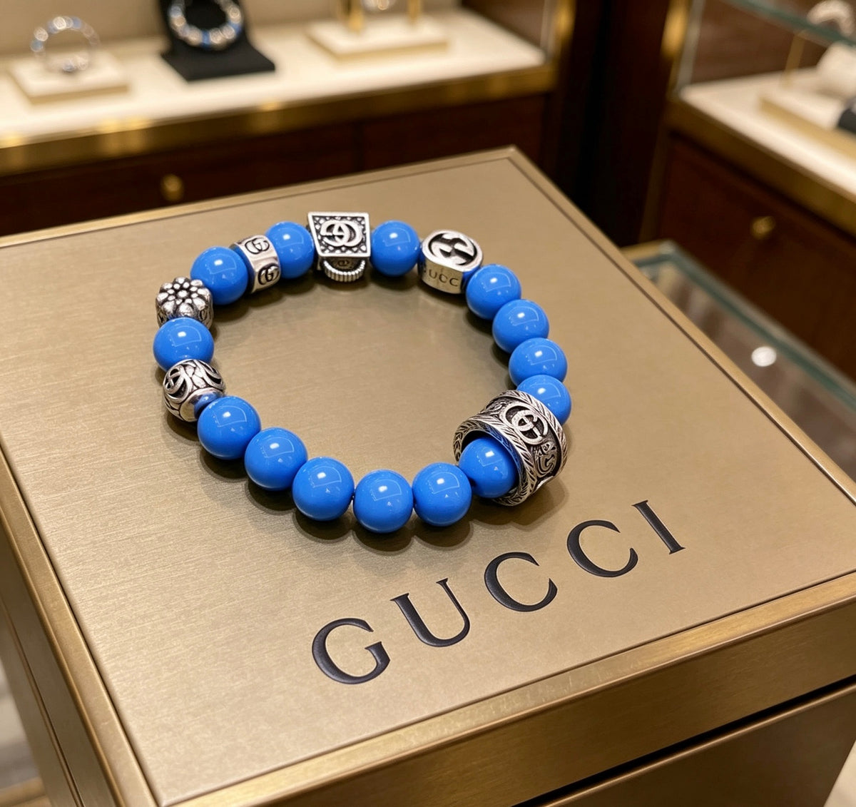 Double-G Emblem Bracelet in Polished Metal-Tone – Design 001 main product view