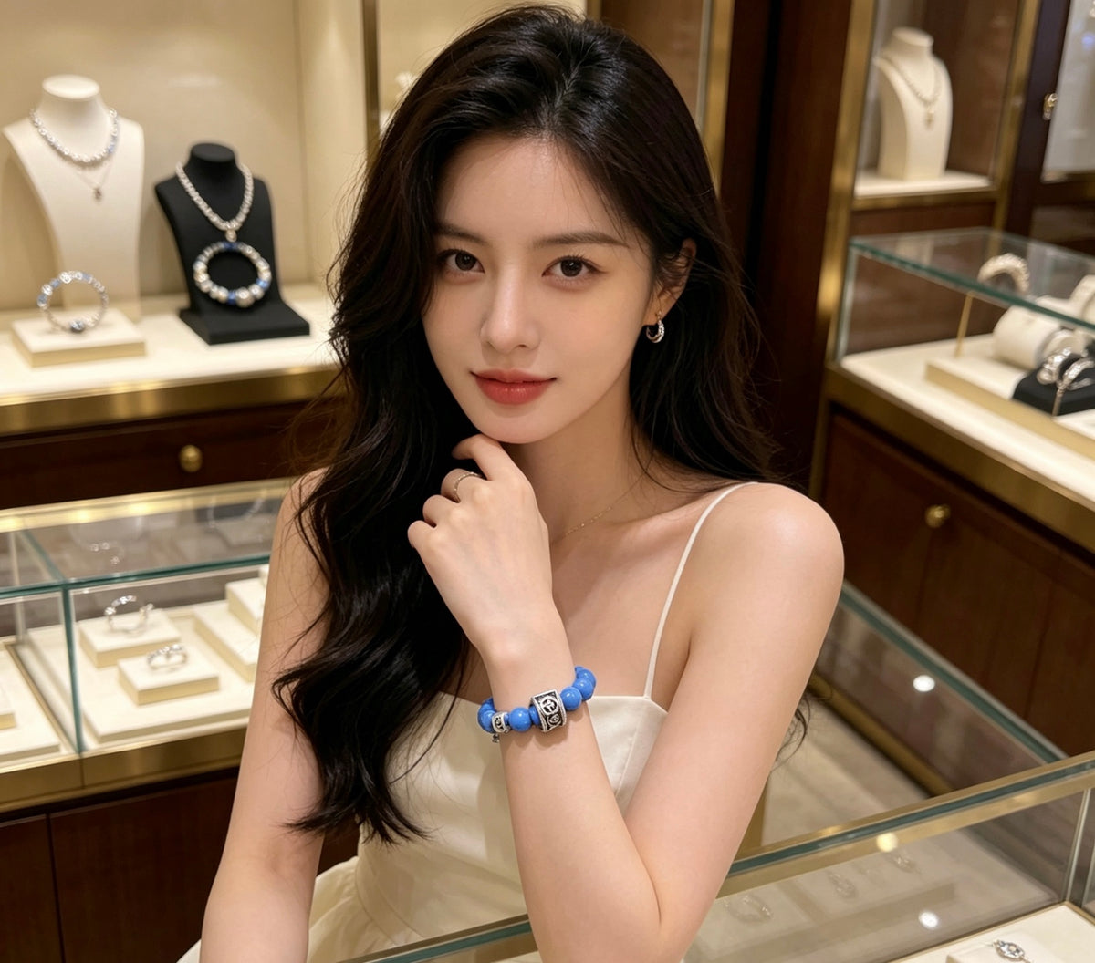 Double-G Emblem Bracelet in Polished Metal-Tone – Design 001 styled product view