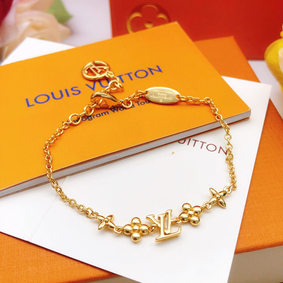 Geometric Emblem Bracelet in Gold-Tone – Design 005 main product view