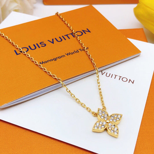 Geometric Emblem Pendant Necklace in Gold-Tone – Design 002 main product view