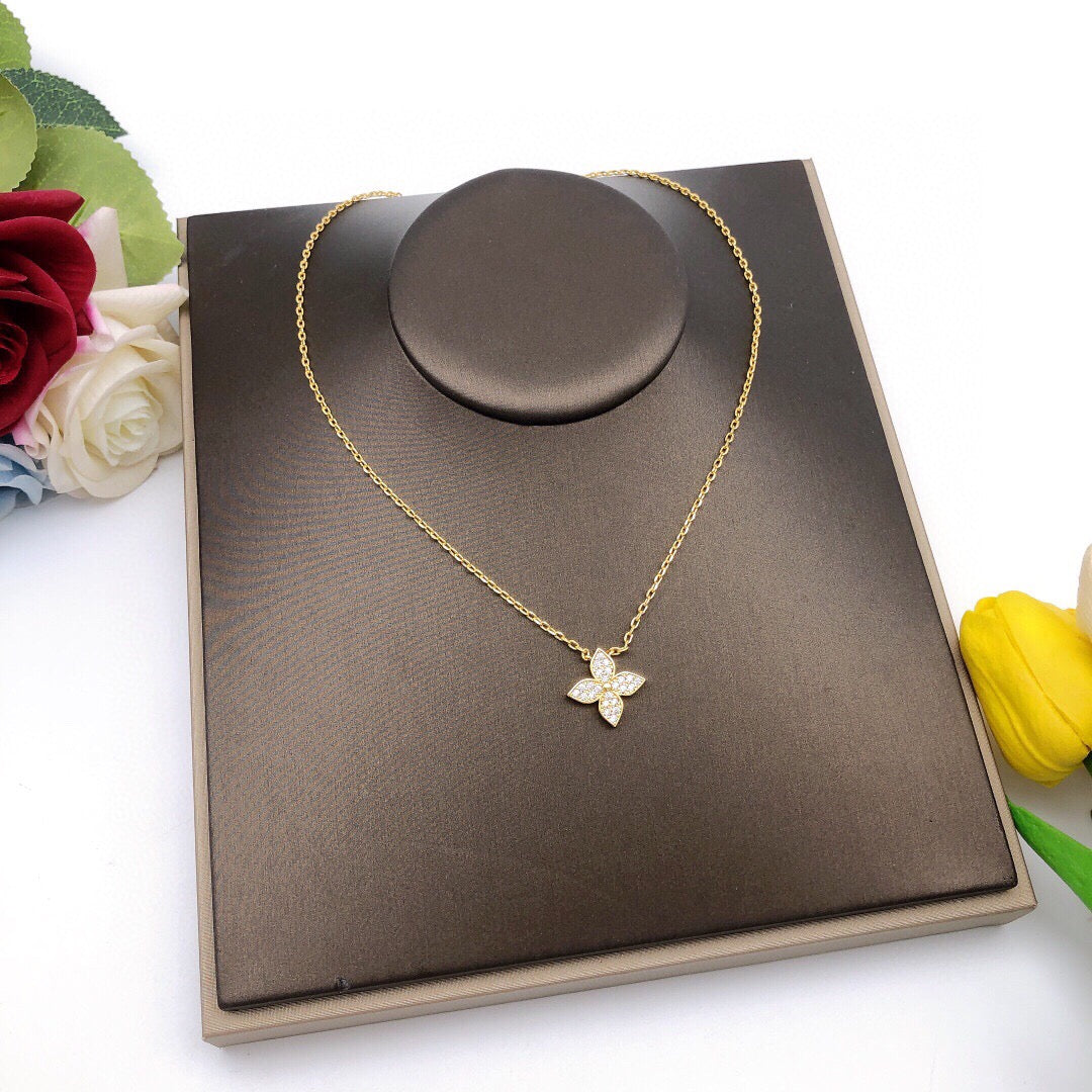 Geometric Emblem Pendant Necklace in Gold-Tone – Design 002 main product view