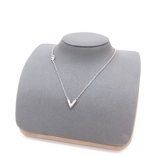 Geometric Emblem Pendant Necklace in Silver-Tone – Silver Detail main product view