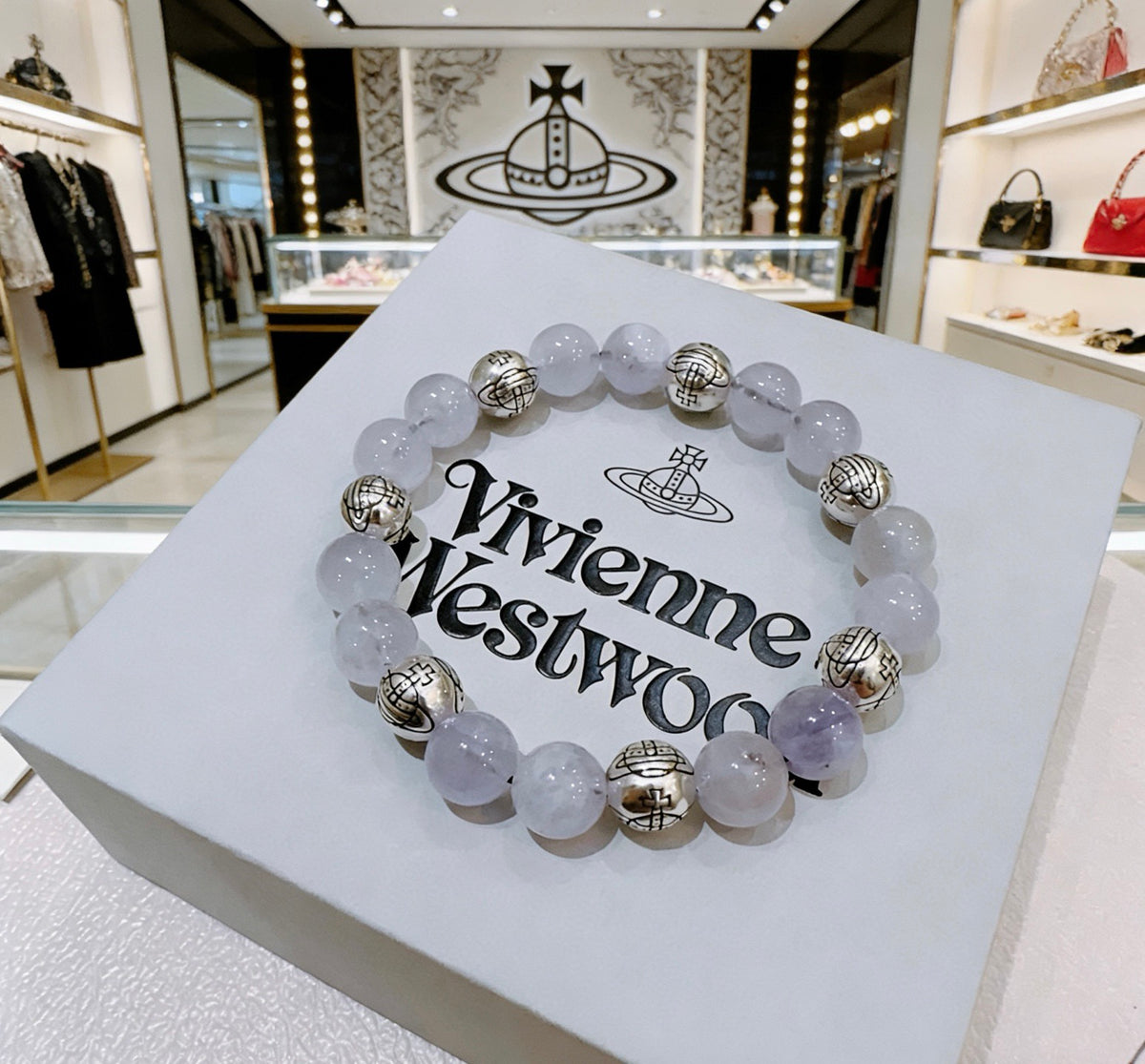 Orb-Inspired Emblem Bracelet in Silver-Tone – Vintage Detail – Design 008 front product view