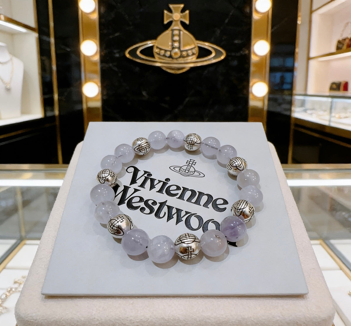 Orb-Inspired Emblem Bracelet in Silver-Tone – Vintage Detail – Design 008 front product view