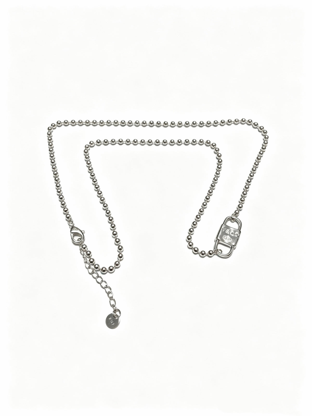 Signature Motif Pendant Necklace in Silver-Tone – Vintage Detail front product view