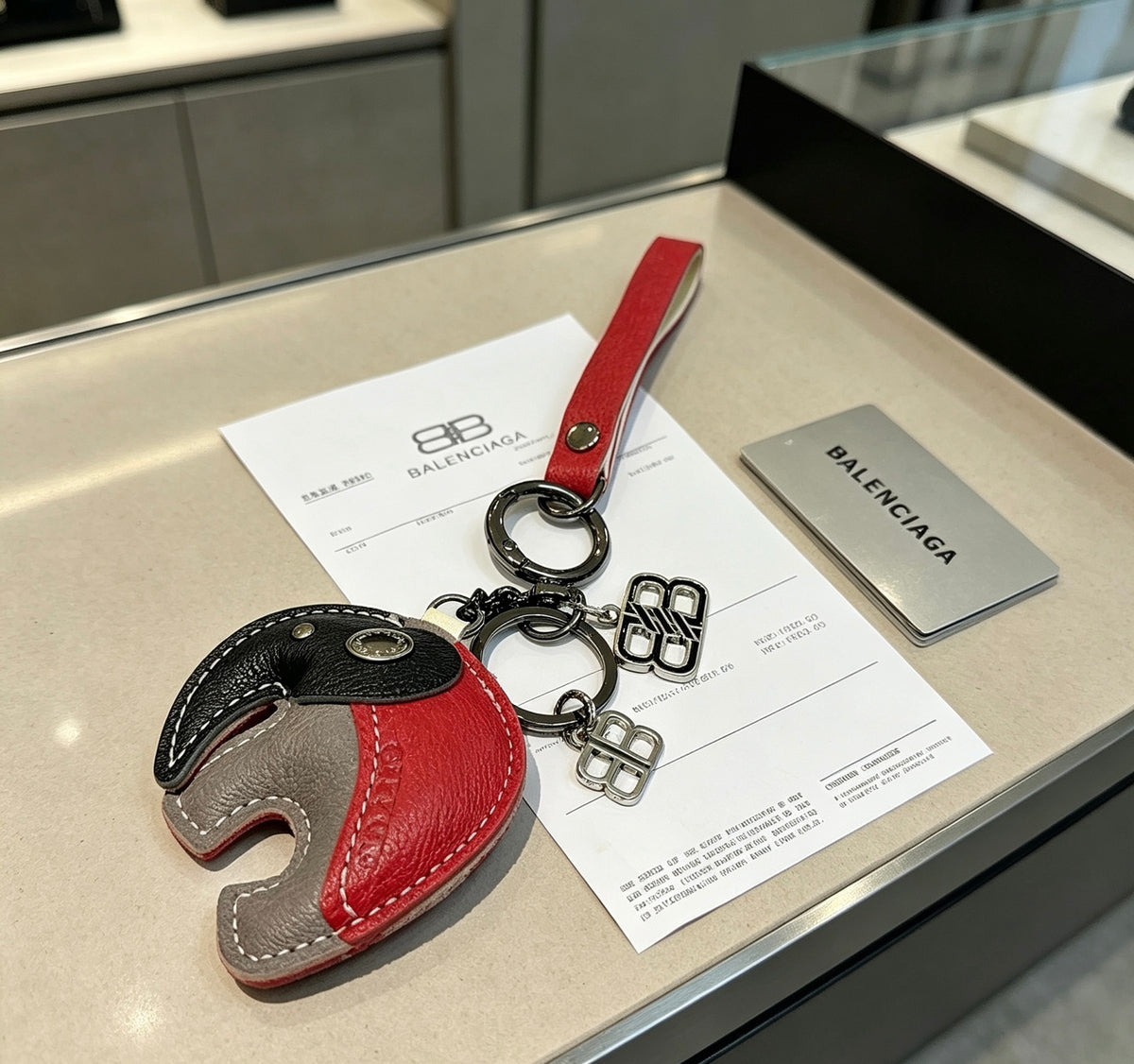 Key Jewelry Accessory in Polished Metal-Tone – Design 008 styled product view