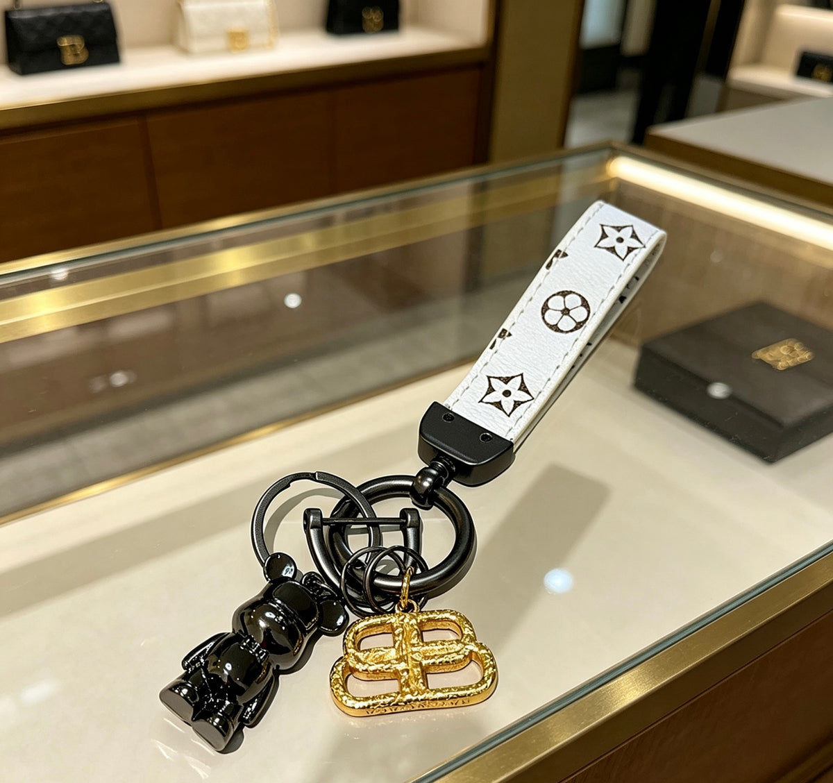Key Jewelry Accessory in Polished Metal-Tone – Design 007 styled product view