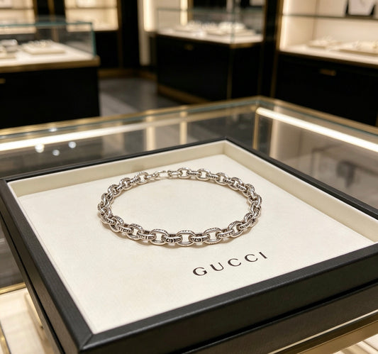 Double-G Emblem Bracelet in Polished Metal-Tone – Design 002 main product view