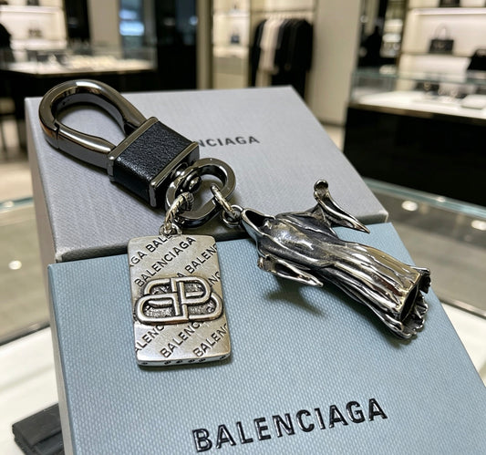 Key Jewelry Accessory in Polished Metal-Tone – Design 001 main product view
