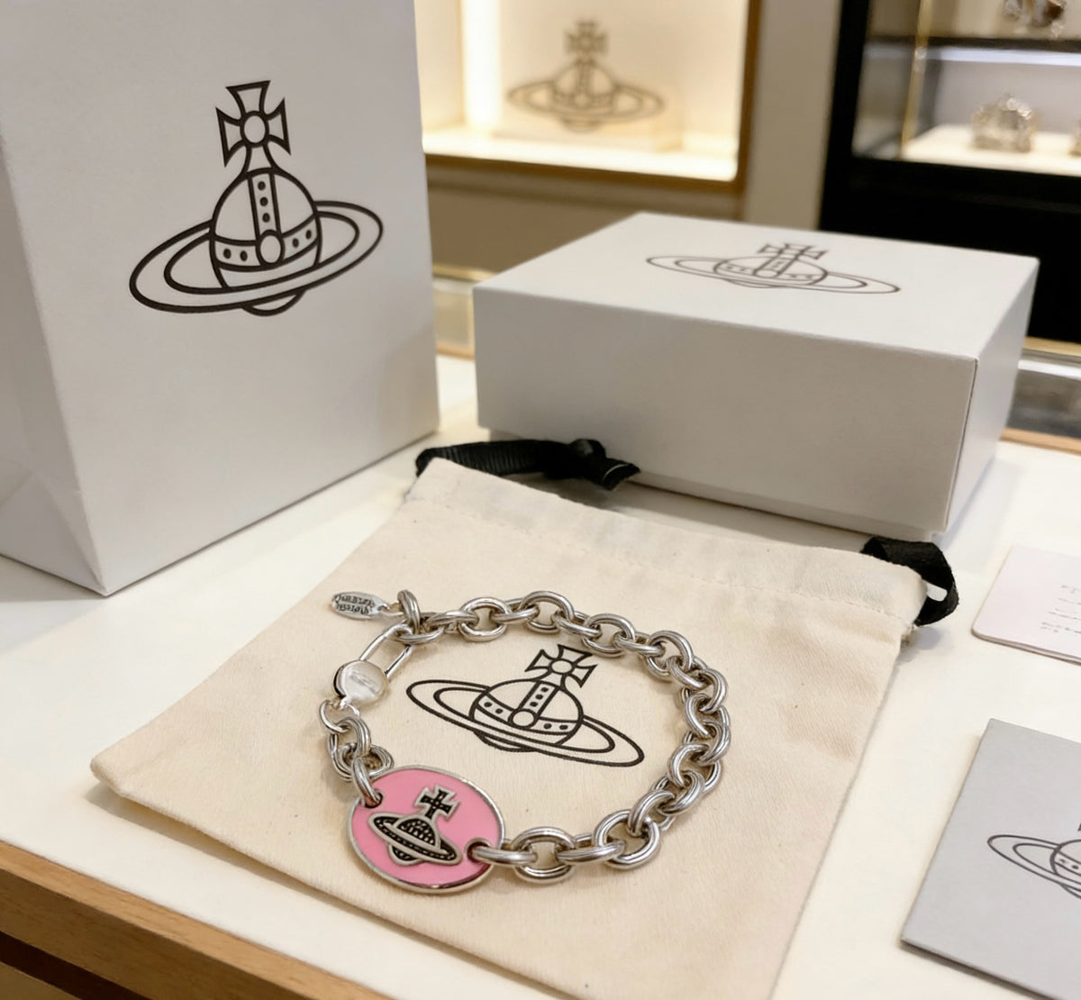 Orb-Inspired Emblem Bracelet in Silver-Tone – Vintage Detail – Design 003 front product view