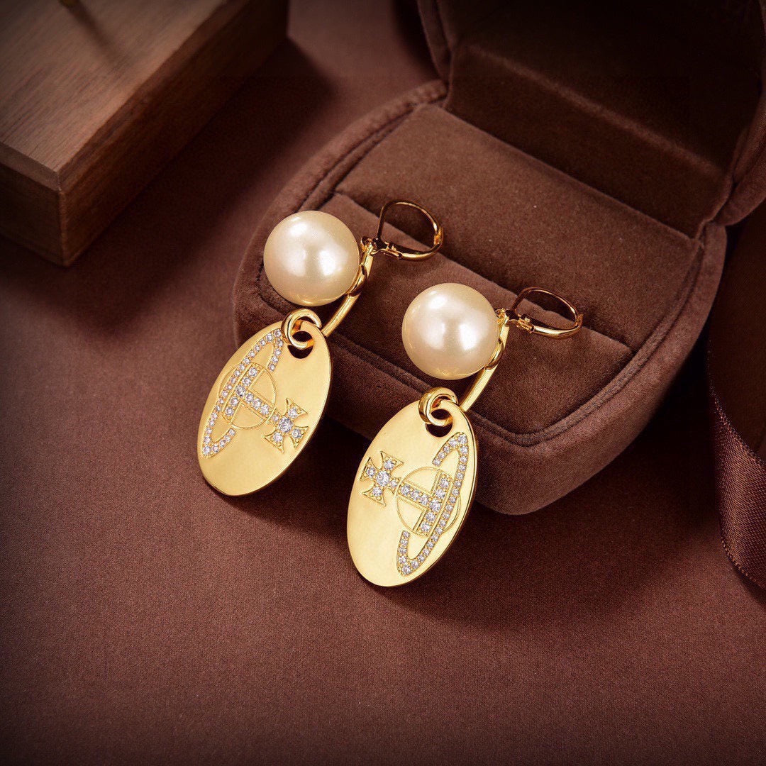 Orb Statement Earrings in Polished Metal-Tone – Design 003 close-up detail