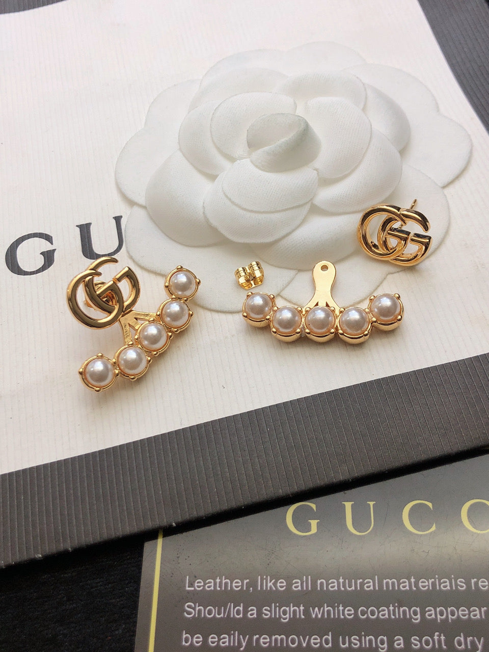 Geometric Emblem Stud Earrings in Silver-Tone – Design 002 close-up detail