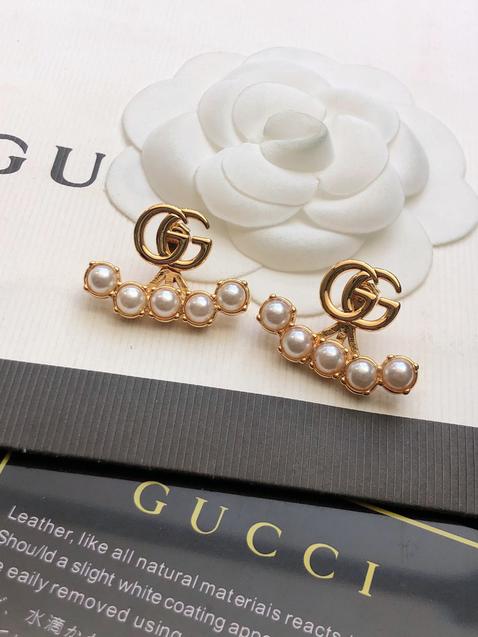 Geometric Emblem Stud Earrings in Silver-Tone – Design 002 styled product view