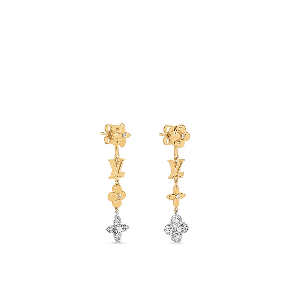 Geometric Emblem Stud Earrings in Polished Metal-Tone – Design 012 main product view