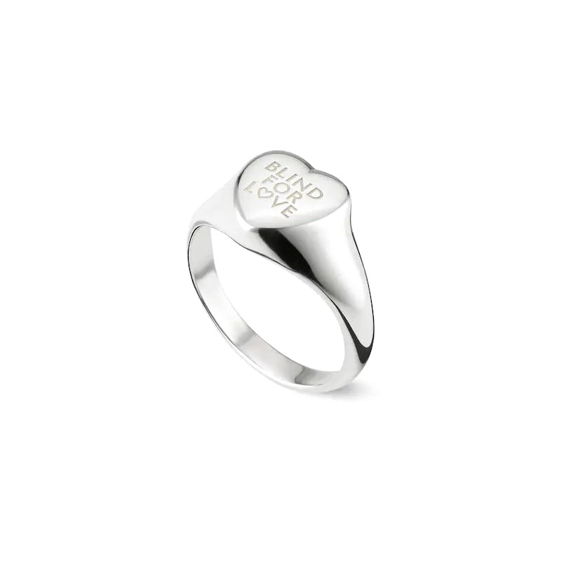 Geometric Emblem Statement Ring in Polished Metal-Tone – Design 003 main product view